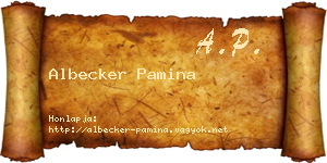 Albecker Pamina névjegykártya